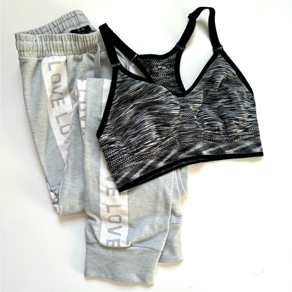 Sweatpants (Sm) and Sports bra (M) bundle